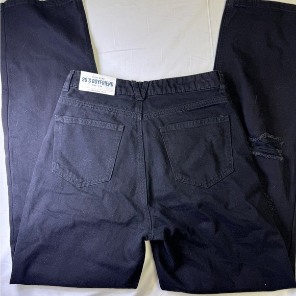 Distressed 90’s Black Jeans with Studded Details Gemma Rae boyfriend 7/28 - Picture 7 of 7
